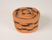 Tlingit Basket: With Rattle Lid + Nob