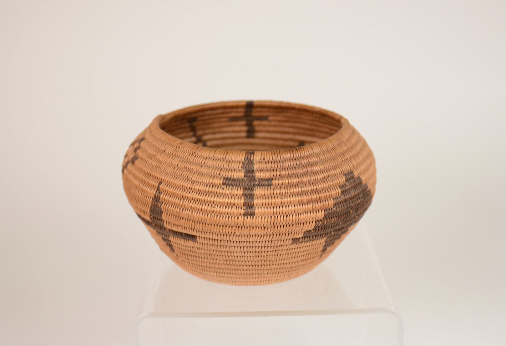 Washoe Basket with Rain Clouds and crosses