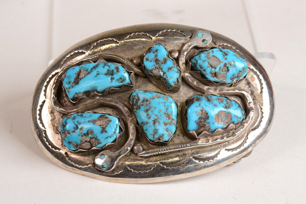 Zuni Belt Buckle by Effie Calavaza