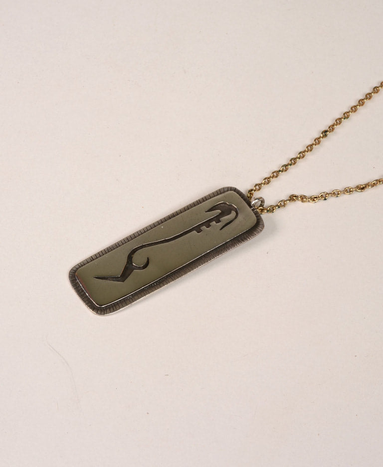 Hopi Silver Overlay Pendant