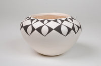 Acoma Pueblo Black on White Pottery Jar by Dolores Lewis