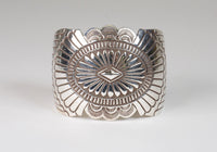 Navajo Sterling Silver Cuff Bracelet by P. Platero