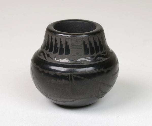 Ursula Curran Mini Black Pottery;  Okkay Owingeh (San Juan) Pueblo
