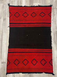 Navajo Classic Period Dress Panel - Bayetta - Indigo
