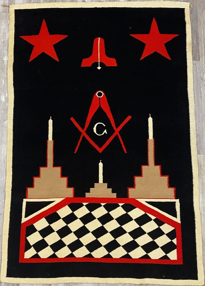 Navajo Germantown Pictorial "Freemasonry" Blanket
