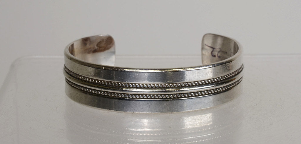 Navajo Sterling Silver Cuff by Ron Y. Yazzie