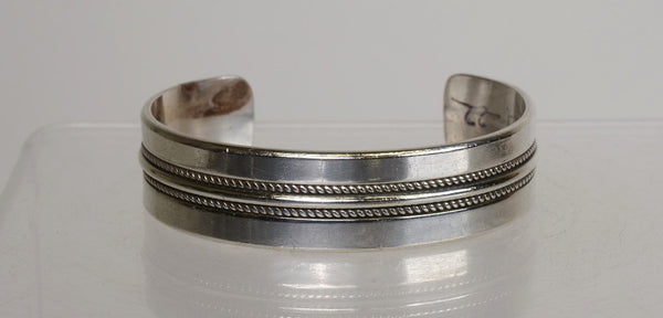 Navajo Sterling Silver Cuff by Ron Y. Yazzie