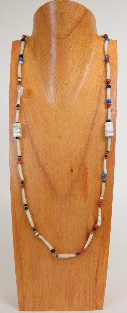 Trade Bead Necklace with Dentalium Shells