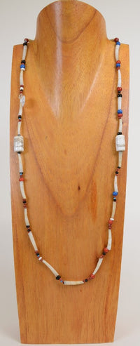 Trade Bead Necklace with Dentalium Shells