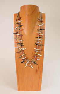 Vintage Zuni 3 Strand Bird Fetish Necklace