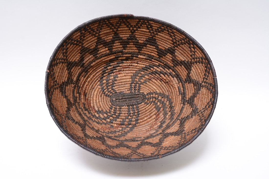 Apache Polychrome Basketry Bowl - Sun Motif