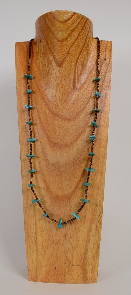Navajo Heishi and Turquoise Necklace