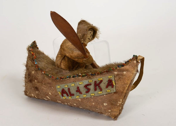 Eskimo Indian Canoe with "Alaska" Design
