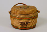Beautiful Makah Basket with Lid and Handle