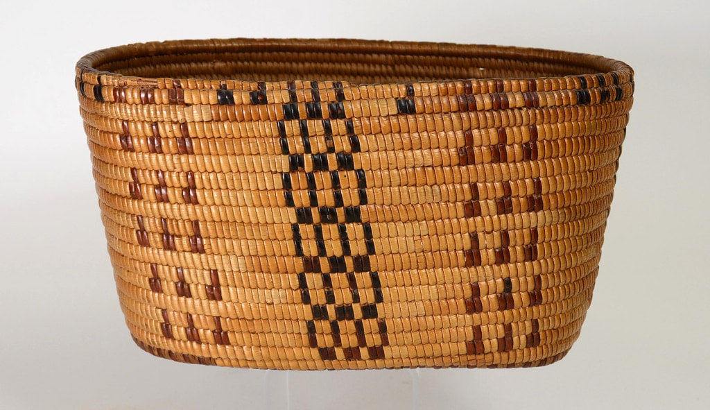 Oval Salish Basket Fully Imbricated