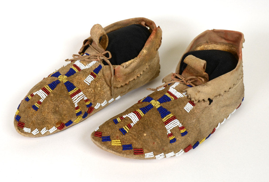 Cheyenne Beaded Moccasins Pair