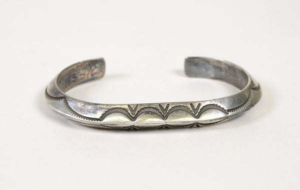 Navajo Jewelry: Heavy Sterling Silver Cuff Guard Bracelet