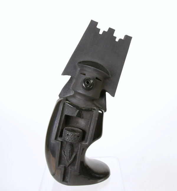 Santa Clara Black Figurative Pottery by Gary Gutierrez SCP Pottery Kachina 8-11