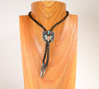 Antique Zuni Bolo Tie with Inlay Knife Winged Dancer