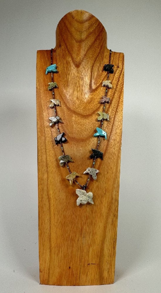 Fine Zuni Hummingbird Fetish Necklace