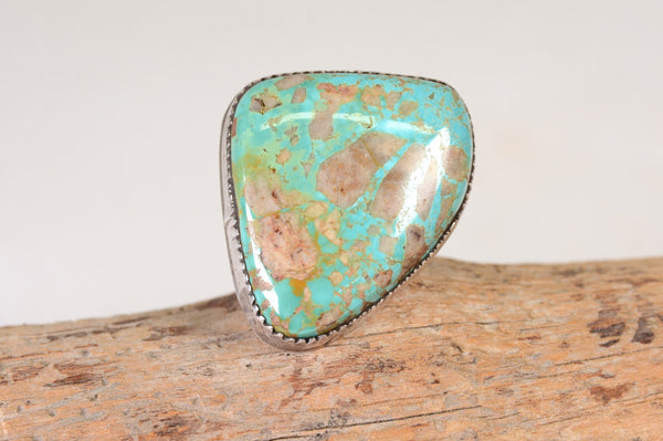 Navajo Sterling Silver and Turquoise Ring Size: 6 3/4