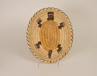Papago Coiled Oval Basket with Turtle