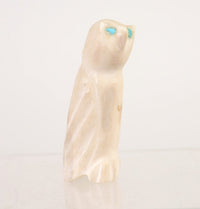 Older Zuni Antler Bird Fetish with Turquoise eyes Bobby Lonasee (d)