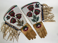 Plateau Beaded Gauntlet Gloves Pair