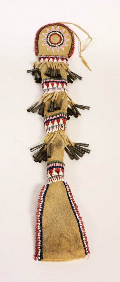 Apache Beaded Hide Awl Case