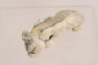 Zuni Fetish Bobcat Hunting Rabbit Fetish by Maxx Laate