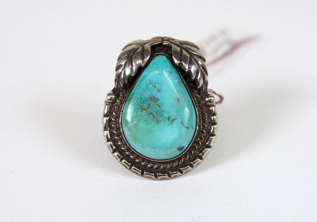 Navajo Jewelry - Estate -  Size 7 1/4 - Sterling Silver and Turquoise Ring