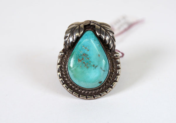Navajo Jewelry - Estate -  Size 7 1/4 - Sterling Silver and Turquoise Ring