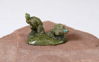 Zuni Turtle Pair Fetish Signed Ron Laahty (d. 2021)