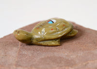 Zuni Turtle Fetish with inlay Sunface