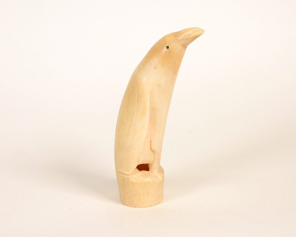 Antique Inuit Whales Tooth Bird Carving Fetish