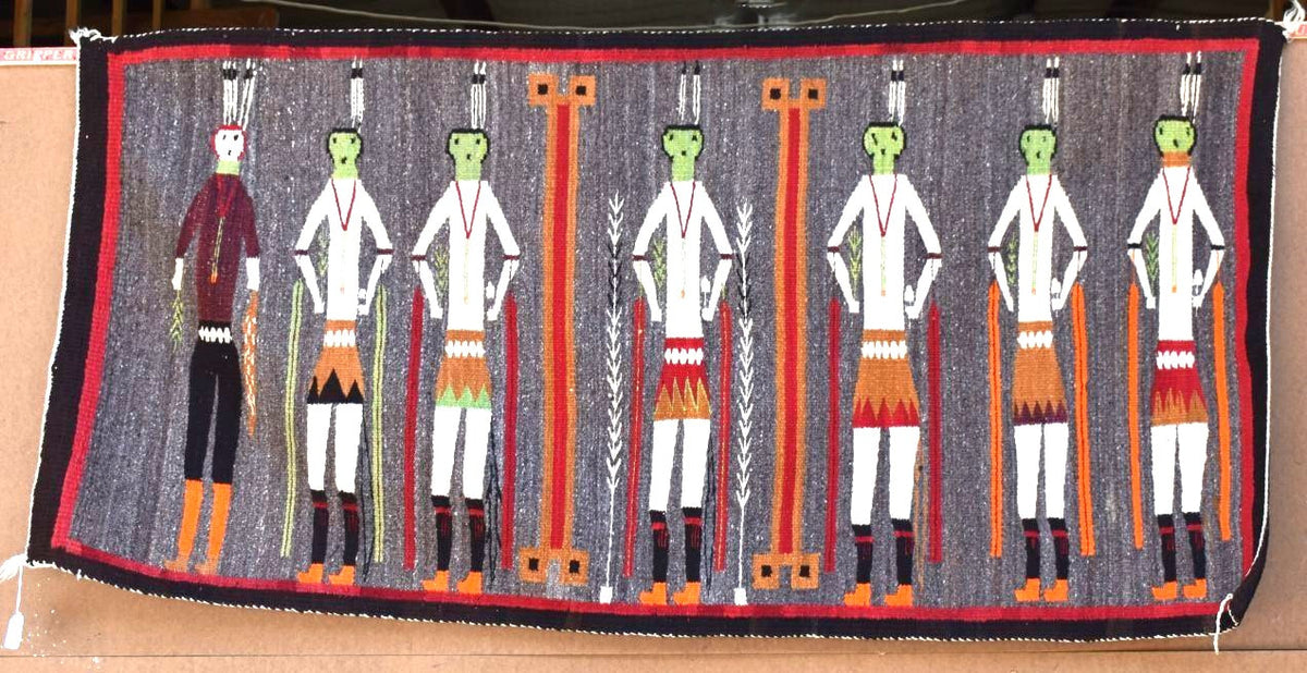 Antique Navajo Male Figure Yei Rug