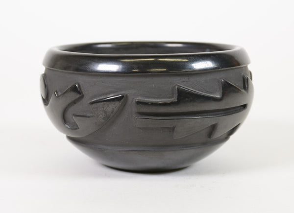 Santa Clara Pueblo Carved Black Pottery By Gracie Naranjo