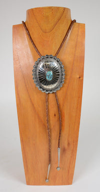 Navajo Concho Bolo with Turquoise