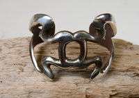 Navajo Sand Cast Silver Bracelet