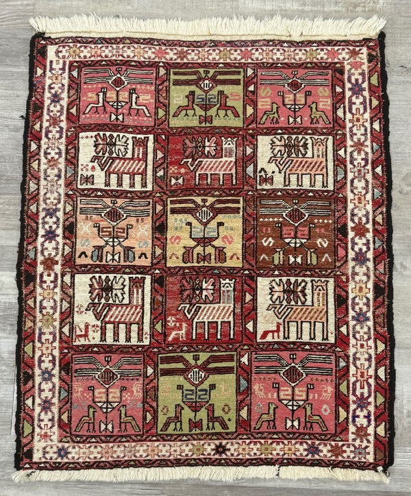 Nomadic Caucasian Tribal Sumak / Soumak Rug