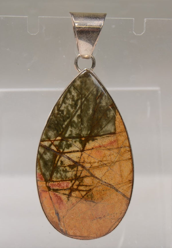 Navajo Sterling Silver / Red Creek Jasper Pendant