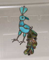 Zuni Peacock Pin