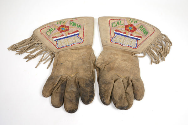 Washoe ? "California"  Gauntlet Gloves: Old Sicker "Made by Ross Toromeno" sic