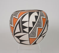 Acoma Pueblo Polychrome Pottery Jar By Eva Histia