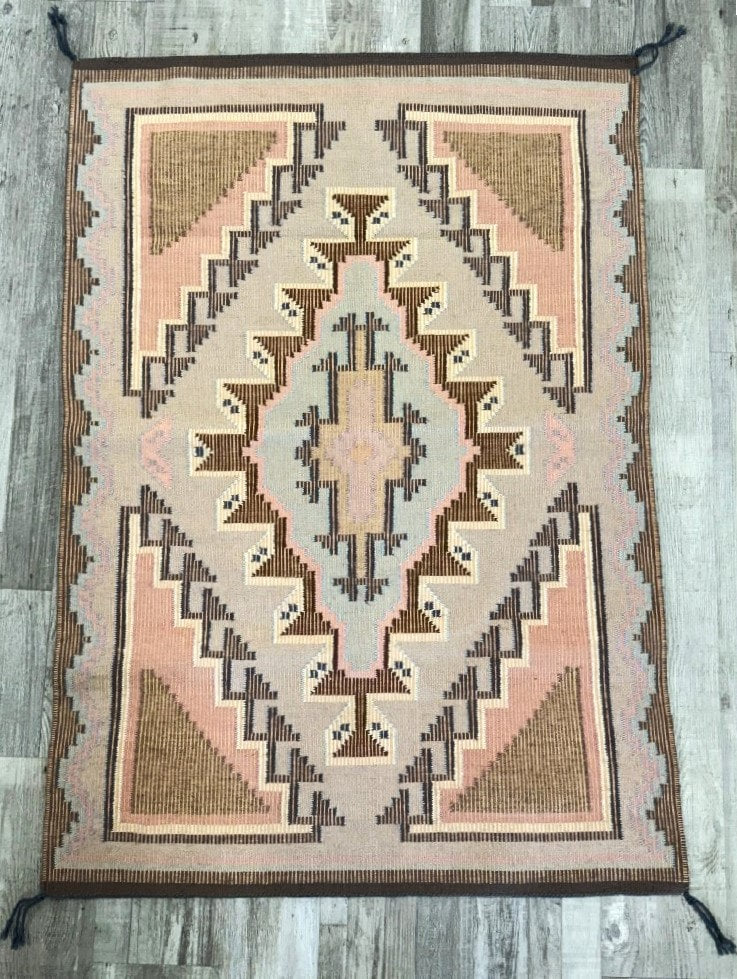 Navajo Rug with Raised Outline
