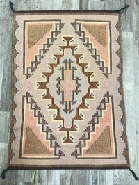 Navajo Rug with Raised Outline