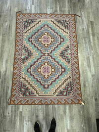 Navajo Rug with Raised Outline by Marie Nez
