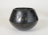 An Early San Ildefonso Blackware Pottery Bowl