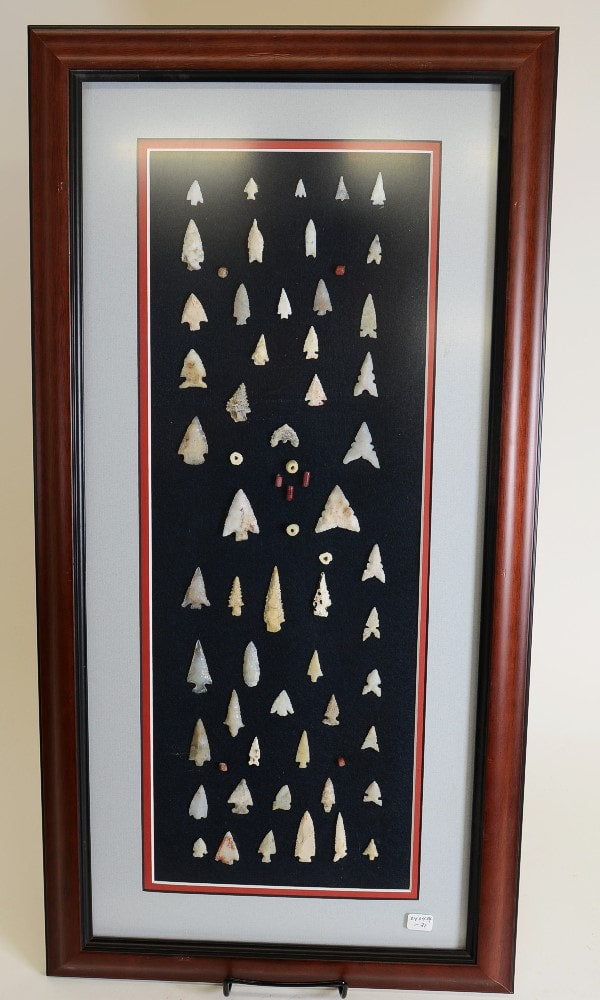 Earl Man Columbia River Artifacts: 53 Points with beads
