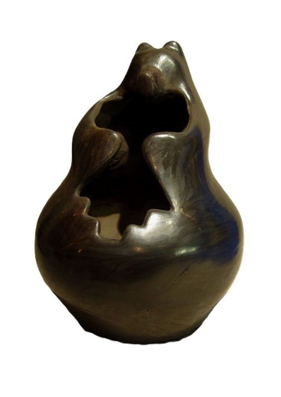 Isleta Pueblo Polished Bear Pottery By Diane Wade